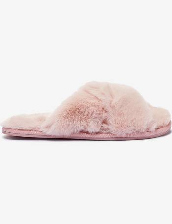 fluffy slider slippers tesco