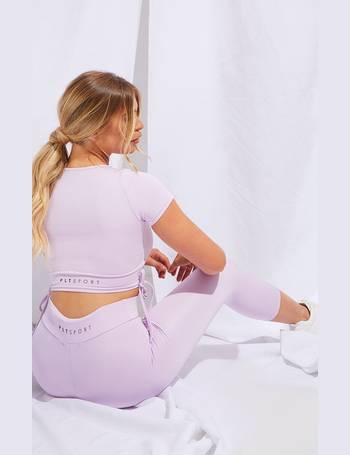 PRETTYLITTLETHING Lilac Sport Seamless Textured Leggings
