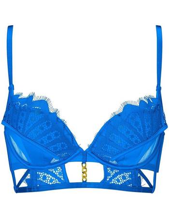 Ann Summers Blissful lace longline plunge bra in blue