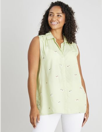 womens button down sleeveless