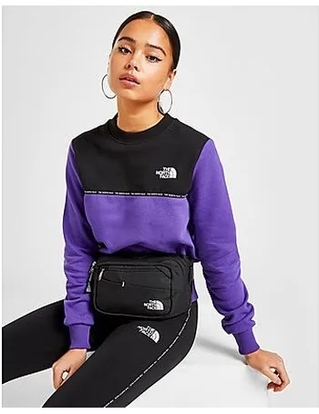 womens north face sweatshirt purple