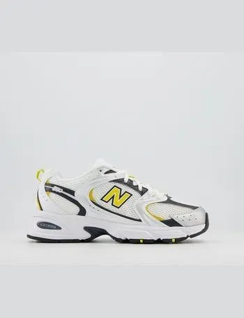 new balance 878 white yellow chunky trainers