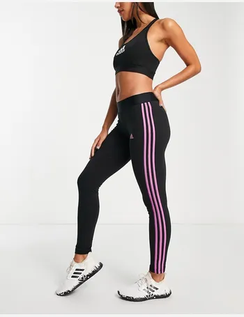 adidas Sportswear Essential 3 stripe leggings in grey