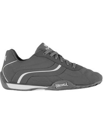 Buy Lonsdale Mens Latimer Leather Sports Shoes Casual Trainers Grey 8 at