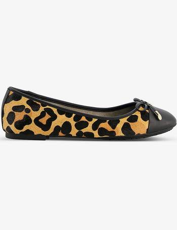 Dune wide fit on sale leopard print shoes