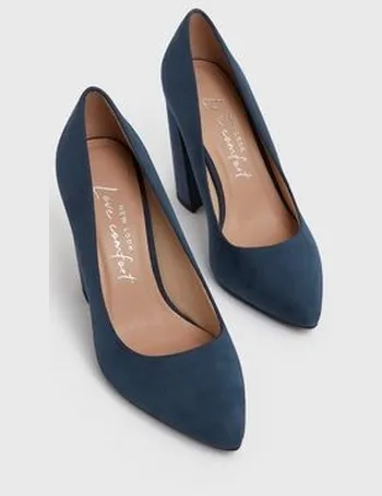 navy heeled shoes uk