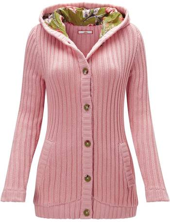 joe browns chunky cable knit hooded cardigan