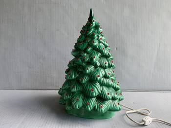 14 Inch Light Up Ceramic Christmas Tree