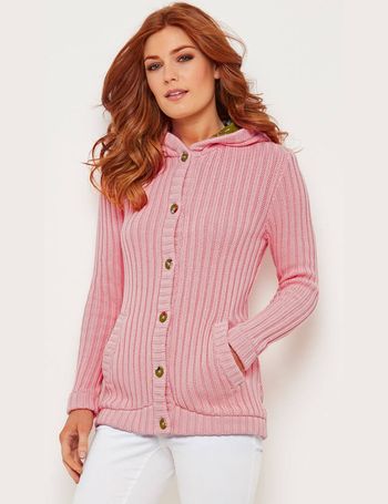 Joe browns chunky top cable knit hooded cardigan