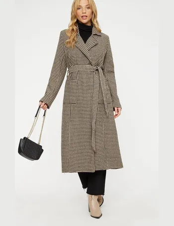 dorothy perkins camel wrap coat