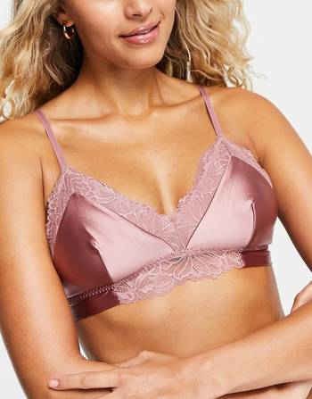 Gilly Hicks Lace Scoop Bra In Lilac-purple