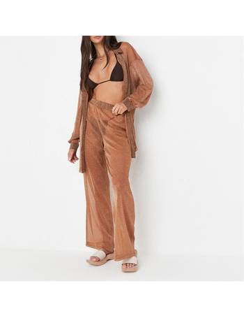Shop Missguided Women's Wide Leg Beach Trousers up to 60% Off