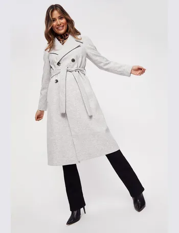 dorothy perkins camel wrap coat