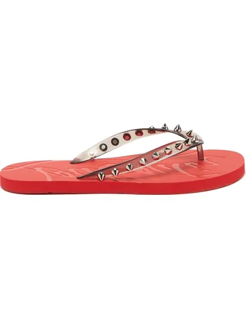 Loubi studded rubber flip flops, Christian Louboutin