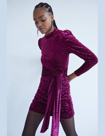 warehouse velvet sequin dress