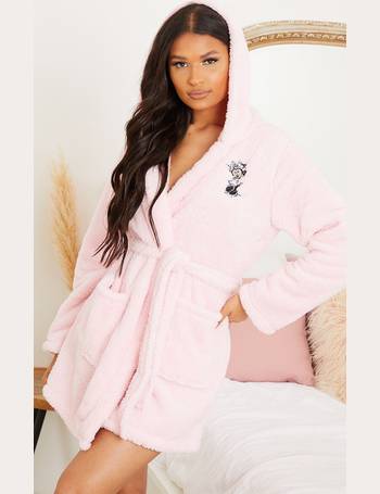 Prettylittlething Pink Fluffy Dressing Gown