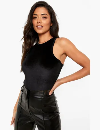 Velvet Sequin Cut Out Bodysuit