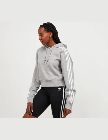 adidas originals lurex tape crop overhead hoodie