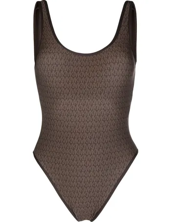 michael kors lace up one piece swimsuit