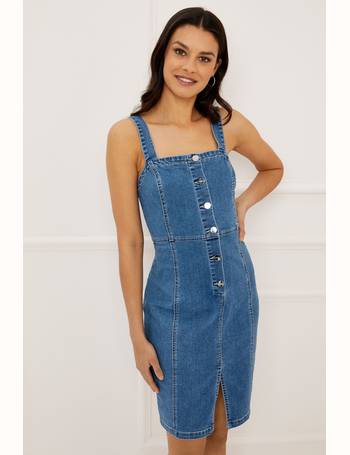 Lipsy denim 2024 pinafore dress