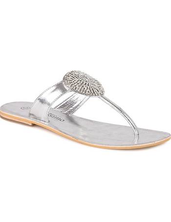 Bellissimo Sandals for Women | wedge, glitter, toe post | DealDoodle