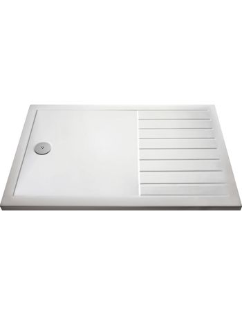 1400x800mm Low Profile Rectangular Walk In Shower Tray with Drying Area -  Purity - Better Bathrooms