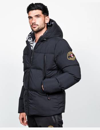 viccaro full zip hooded utility puffer jacket