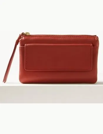 m&s leather purse