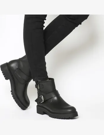 black biker boots office