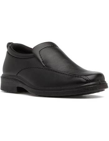 BECKETT Boys Black Touch Fasten Formal Shoe