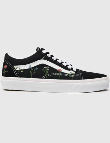 vans white & green wildflower old skool trainers