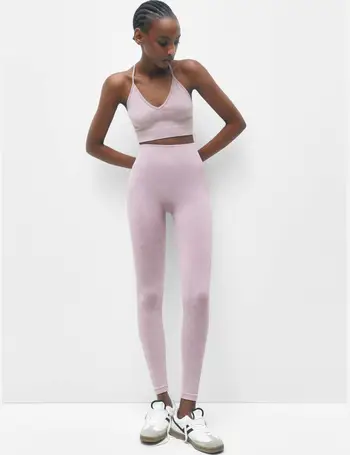 Pull&Bear seamless leggings in washed lilac
