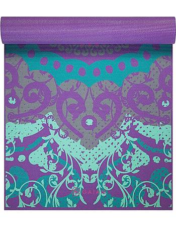 Gaiam Premium Marrakesh 4mm Yoga Mat, Navy Fleur by John Lewis