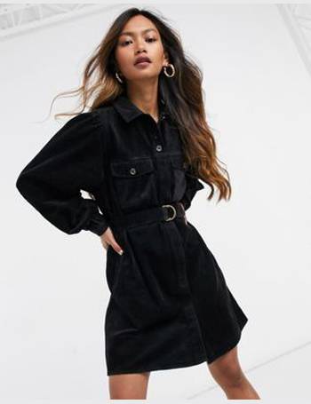 belted corduroy mini dress