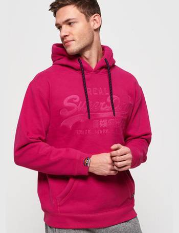 Superdry mens clearance pink hoodie