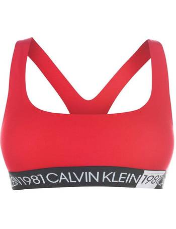 Calvin Klein Curve embossed icon cotton blend unlined bralette