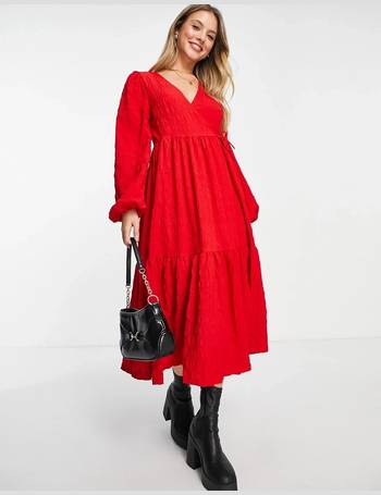 Shop Monki Women's Red Midi Dresses up ...