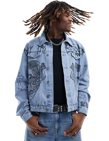 Liquor n poker sale tan denim jacket