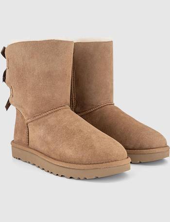 UGG Bailey Bow II Calf Boots Chestnut Suede - Women's Ankle Boots