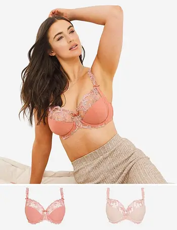 2 Pack Flora Underwired Full Cup Bras