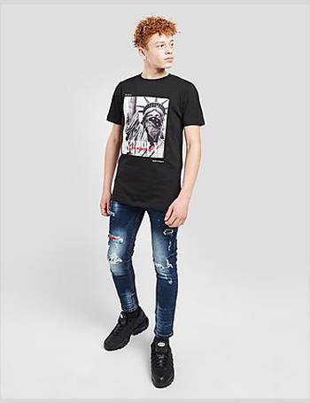 Supply & Demand Junior Boys' Spray Script T-shirt Black / Red