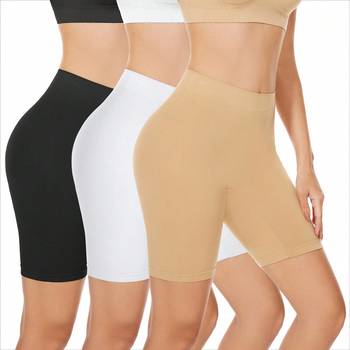  Slip Shorts For Women, Comfortable Smooth Stretch Seamless  Slip Shorts For Under Dresses