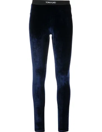 Tom Ford Stretch Lycra Logoed Leggings in Blue