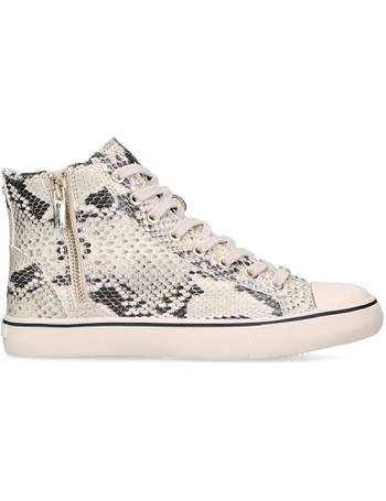 Carvela snake hot sale print trainers