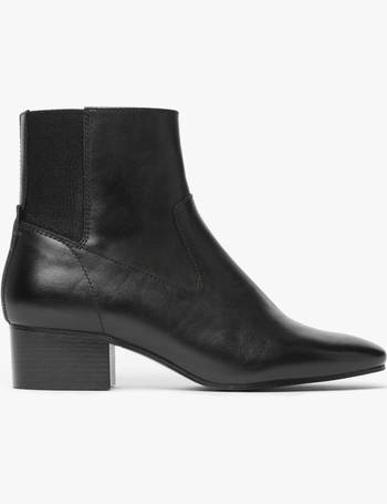 kin thea leather cleated long boots black