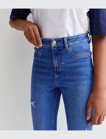 Girls Bright Blue High Waist Hallie Super Skinny Jeans