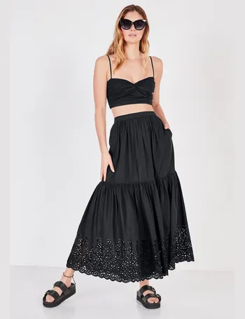 hush tiered maxi skirt