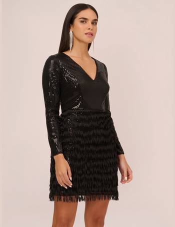 Shop Adrianna Papell Women s Black Sequin Dresses up to 80 Off