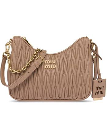 Miu Miu logo-embossed Leather Shoulder Bag - Farfetch