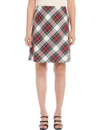 Janty asymmetrical 2024 plaid pencil skirt